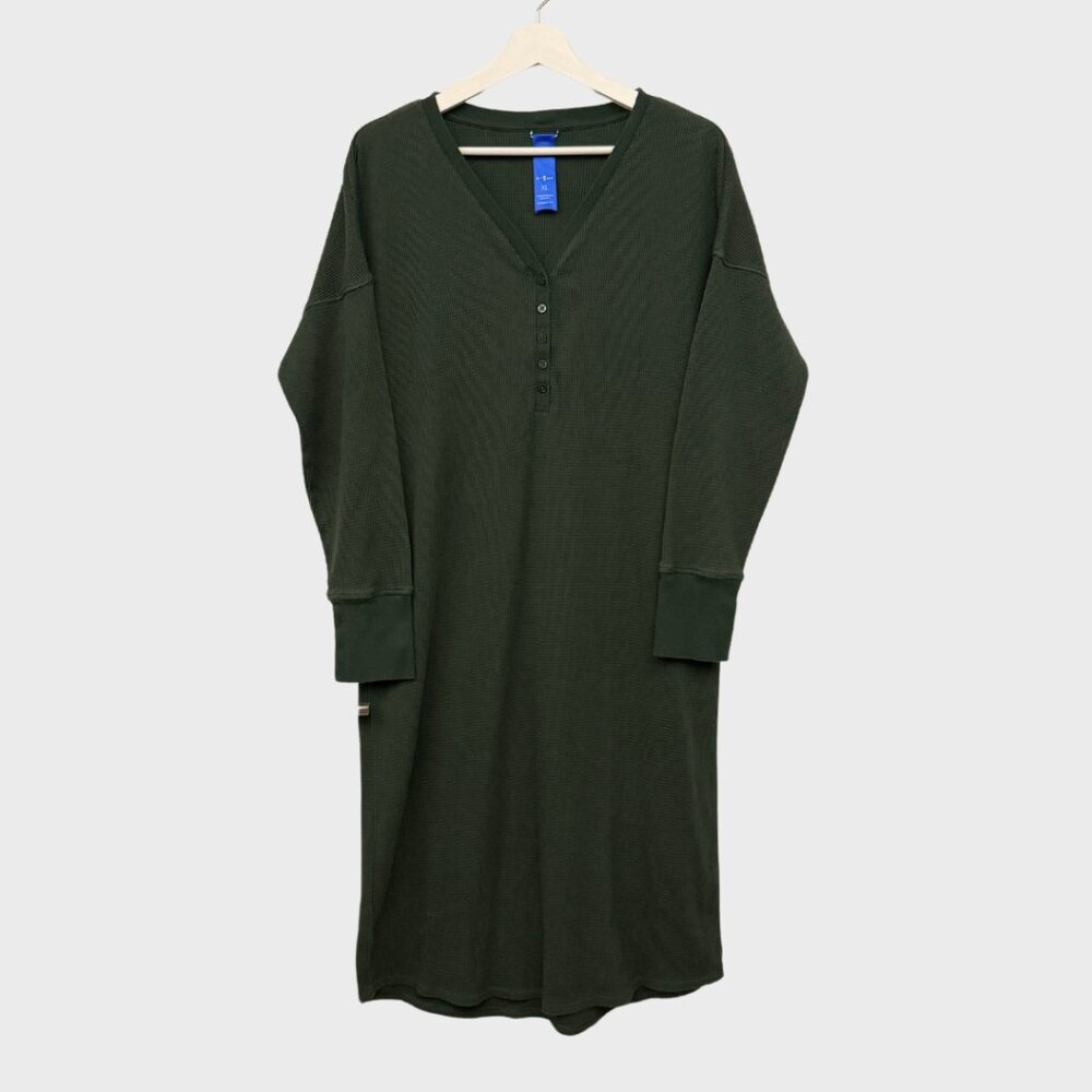 Kit + Ace Waffle Midi Dress | Green | Size XL